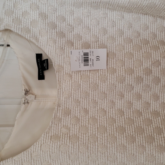 Anne Taylor Size 10 cream dress - Picture 2 of 5